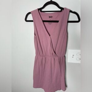 COPY - Purple romper that has a dress overlay in the front super soft and comfy…